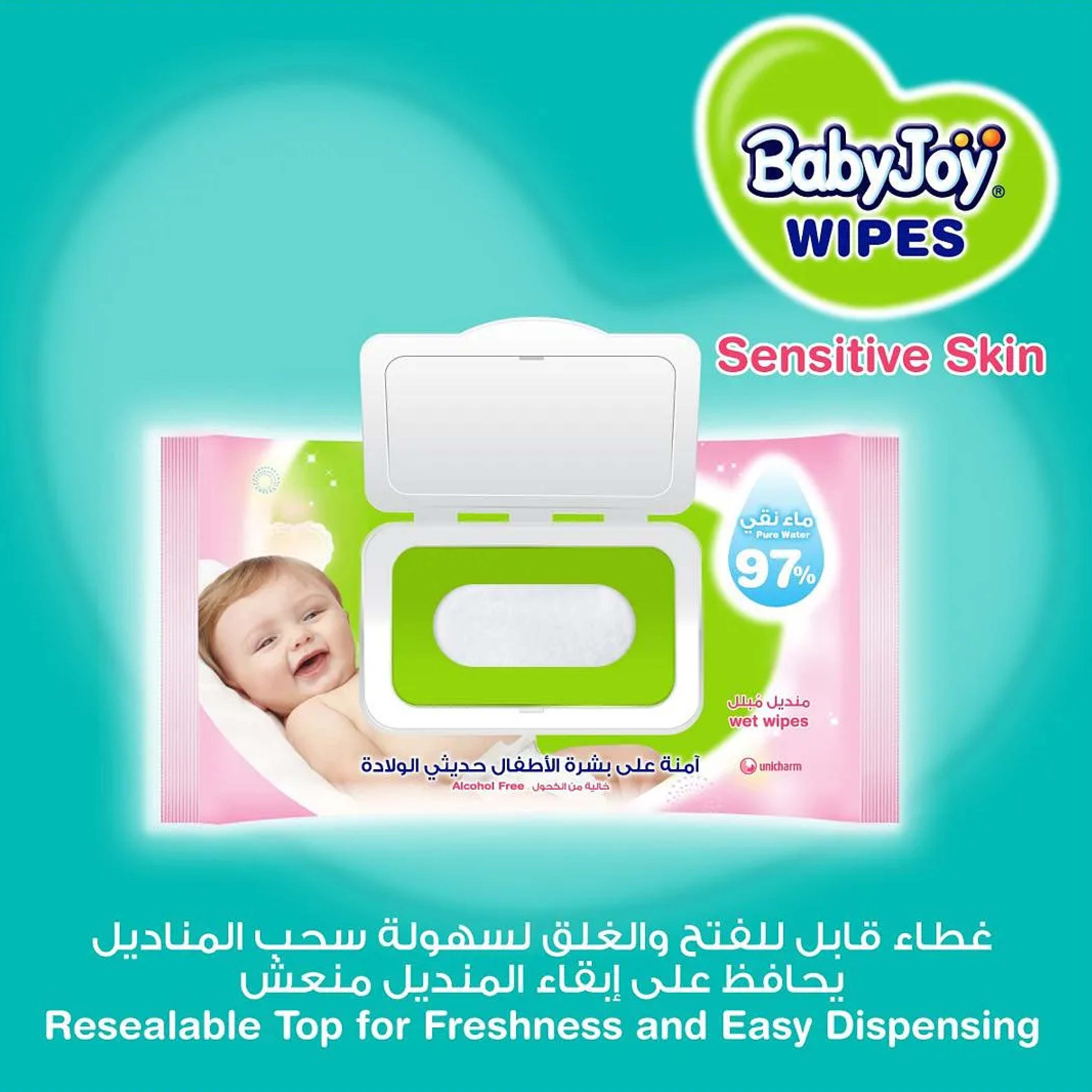 Baby Joy Sensitive Wet Wipes Flow Pack 76 Sheets Packs