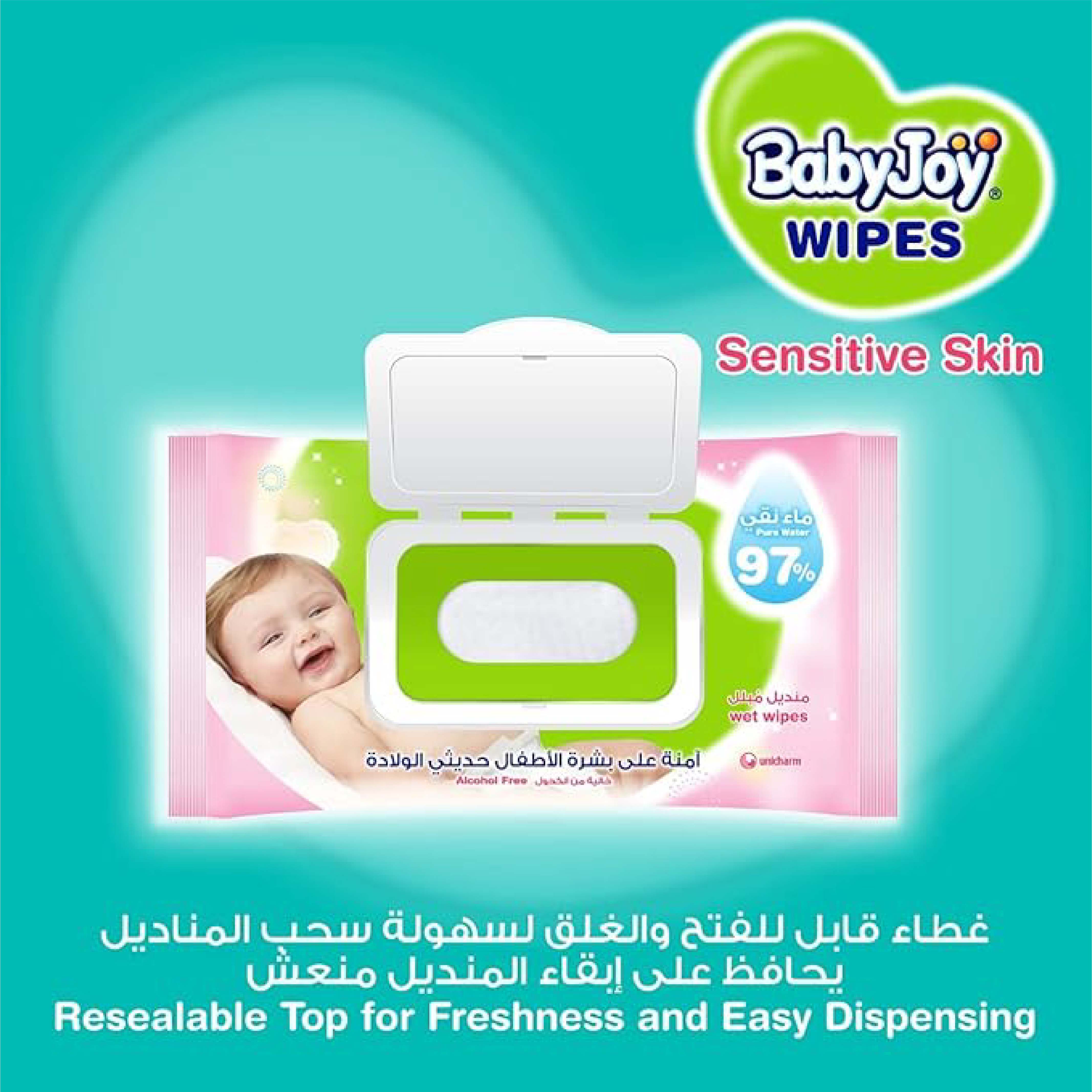 Baby Joy Sensitive Wet Wipes Flow Pack 76 Sheets Packs