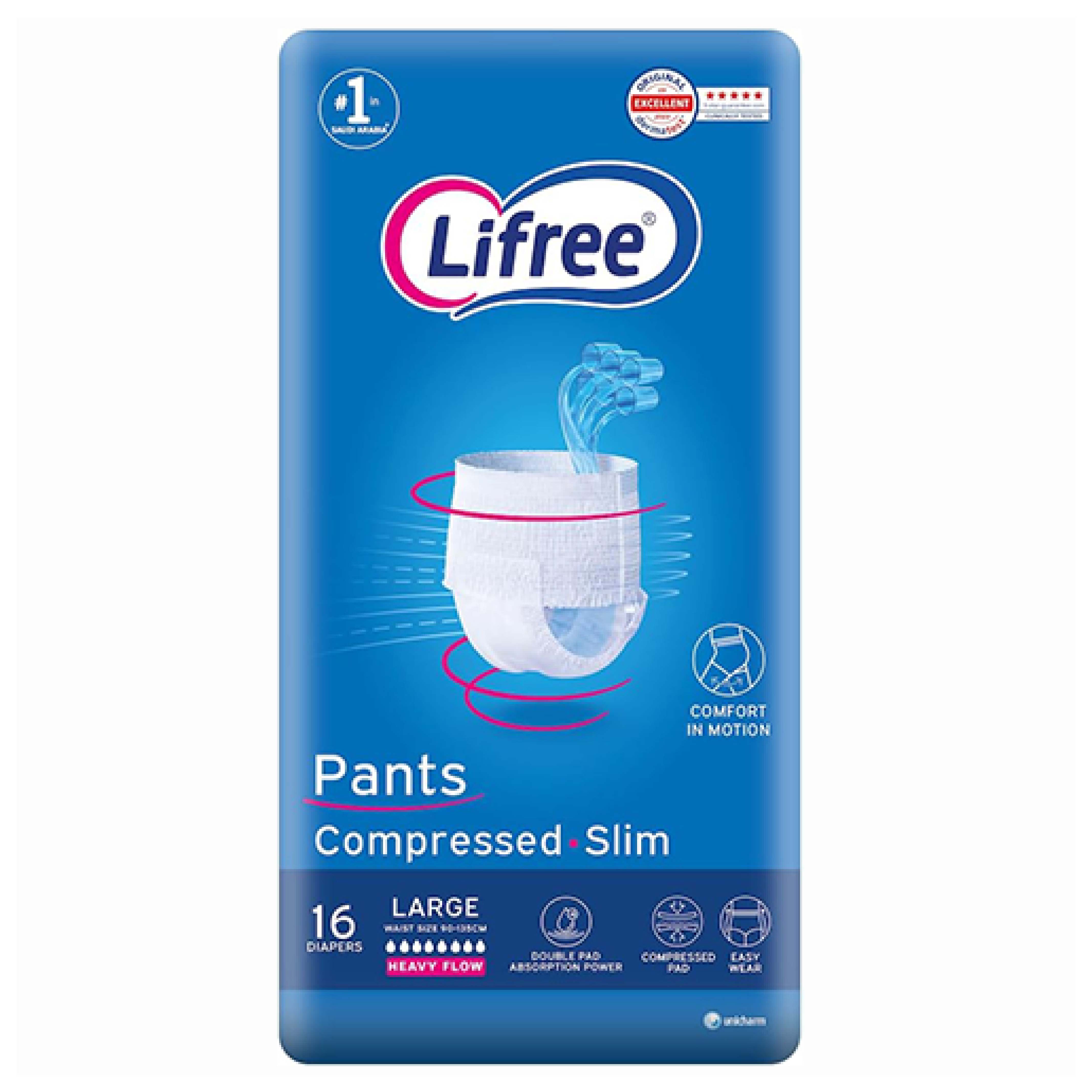 Lifree Adult Pants Heavy Flow Jumbo-L 16Pc