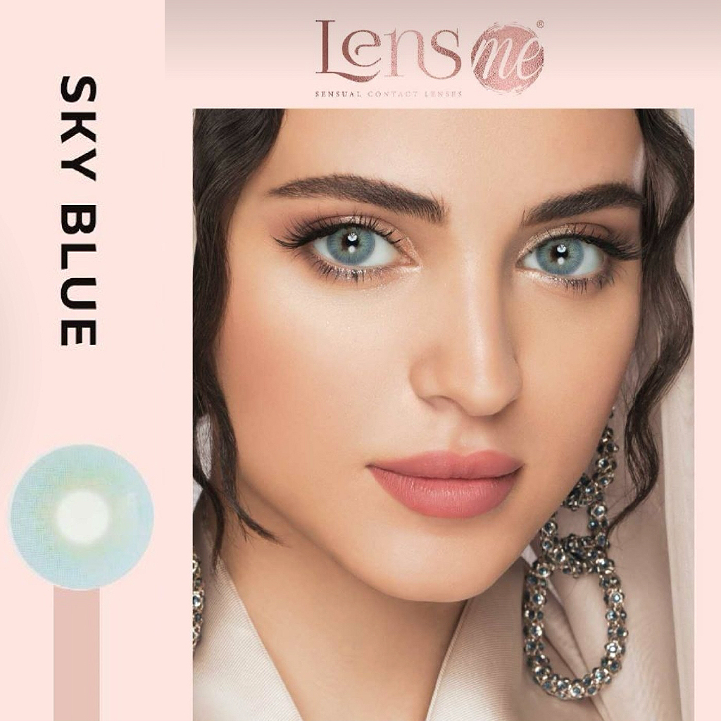 Lensme, Contact Lenses Sky Blue, Cosmetic colored lenses for natural sky blue eye color