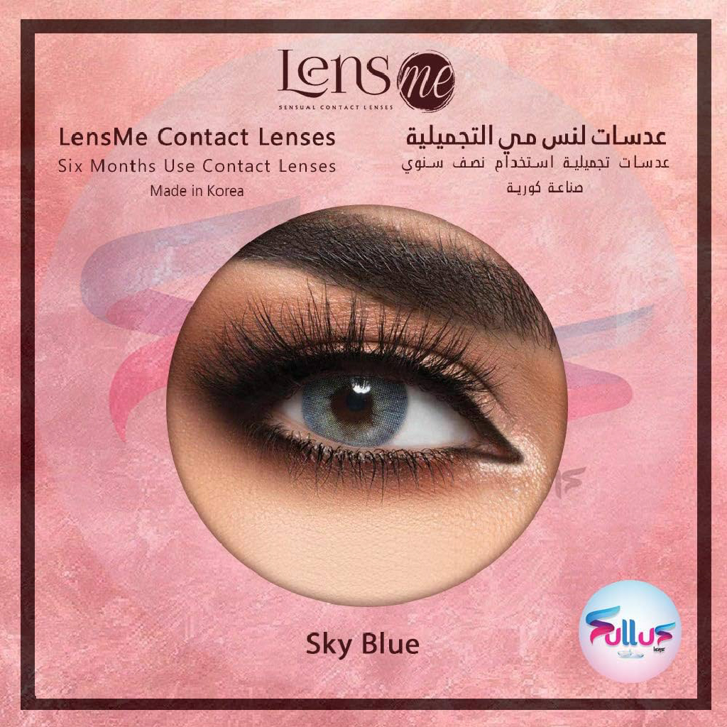 Lensme, Contact Lenses Sky Blue, Cosmetic colored lenses for natural sky blue eye color