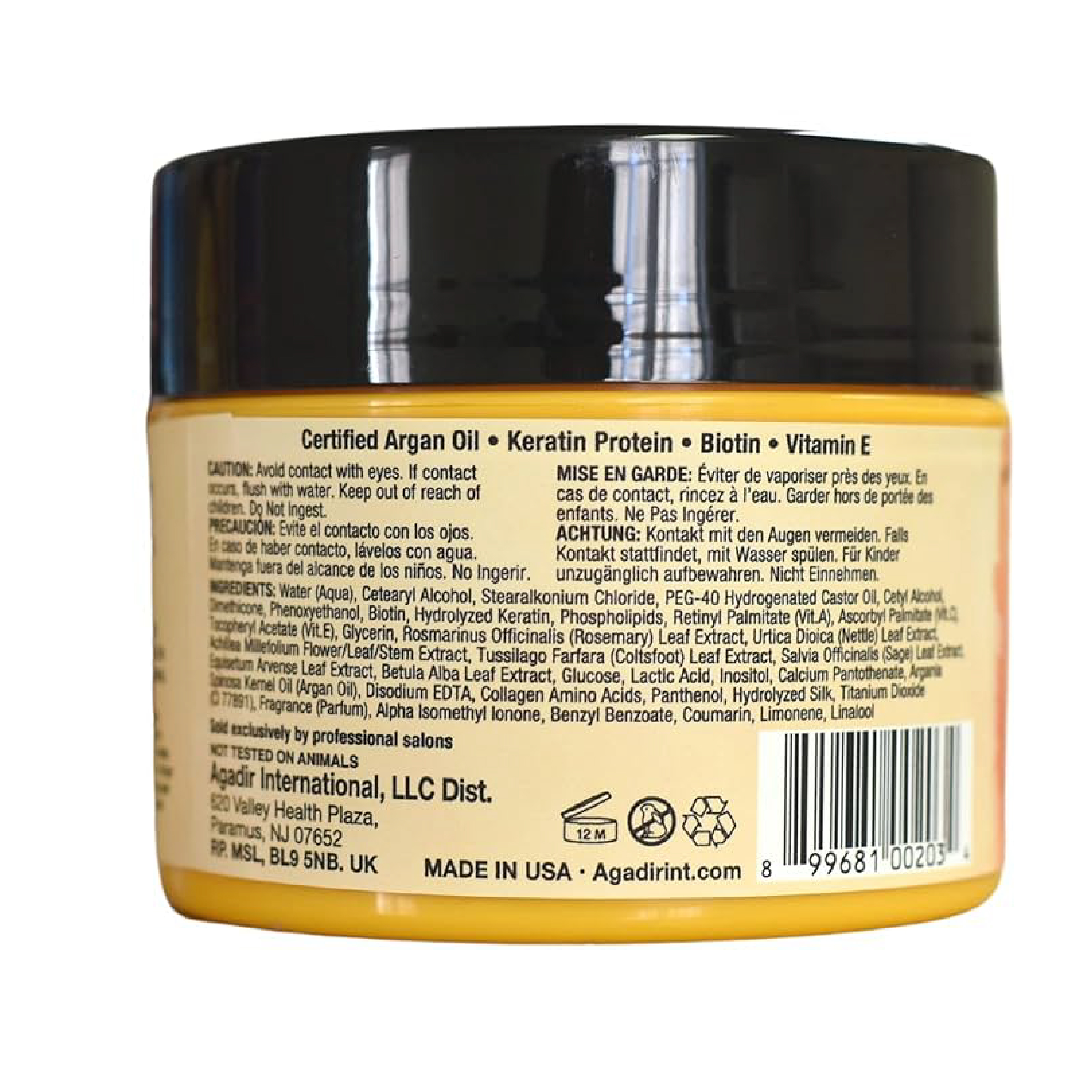Agadir, Argan Oil Moisture Masque, Deep hydrating hair masque with argan oil, 80 oz