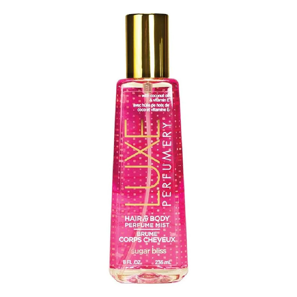 Luxe Perfumery, Sugar Bliss Hair & Body Perfume Mist, Sweet scented mist for hair and body
