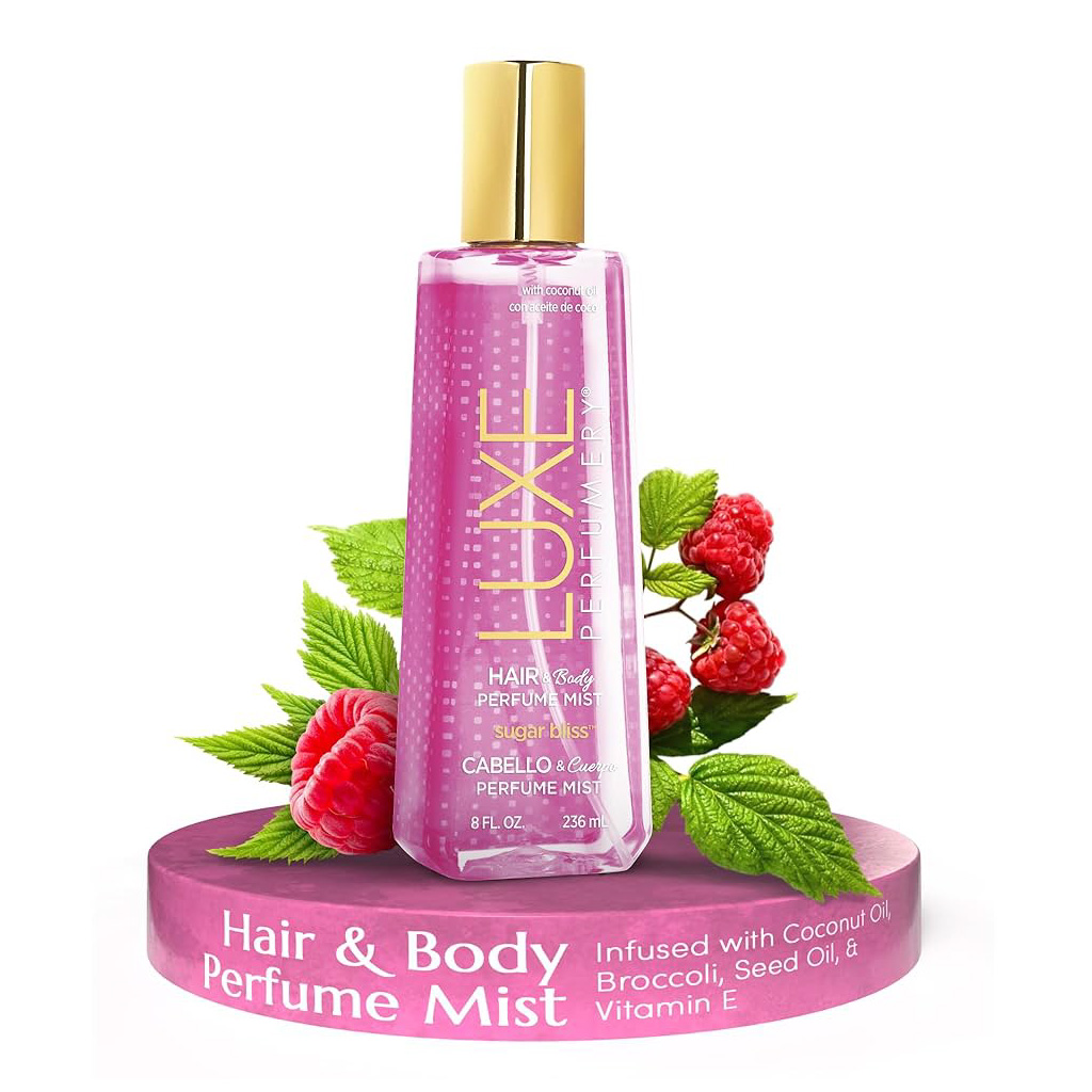 Luxe Perfumery, Sugar Bliss Hair & Body Perfume Mist, Sweet scented mist for hair and body