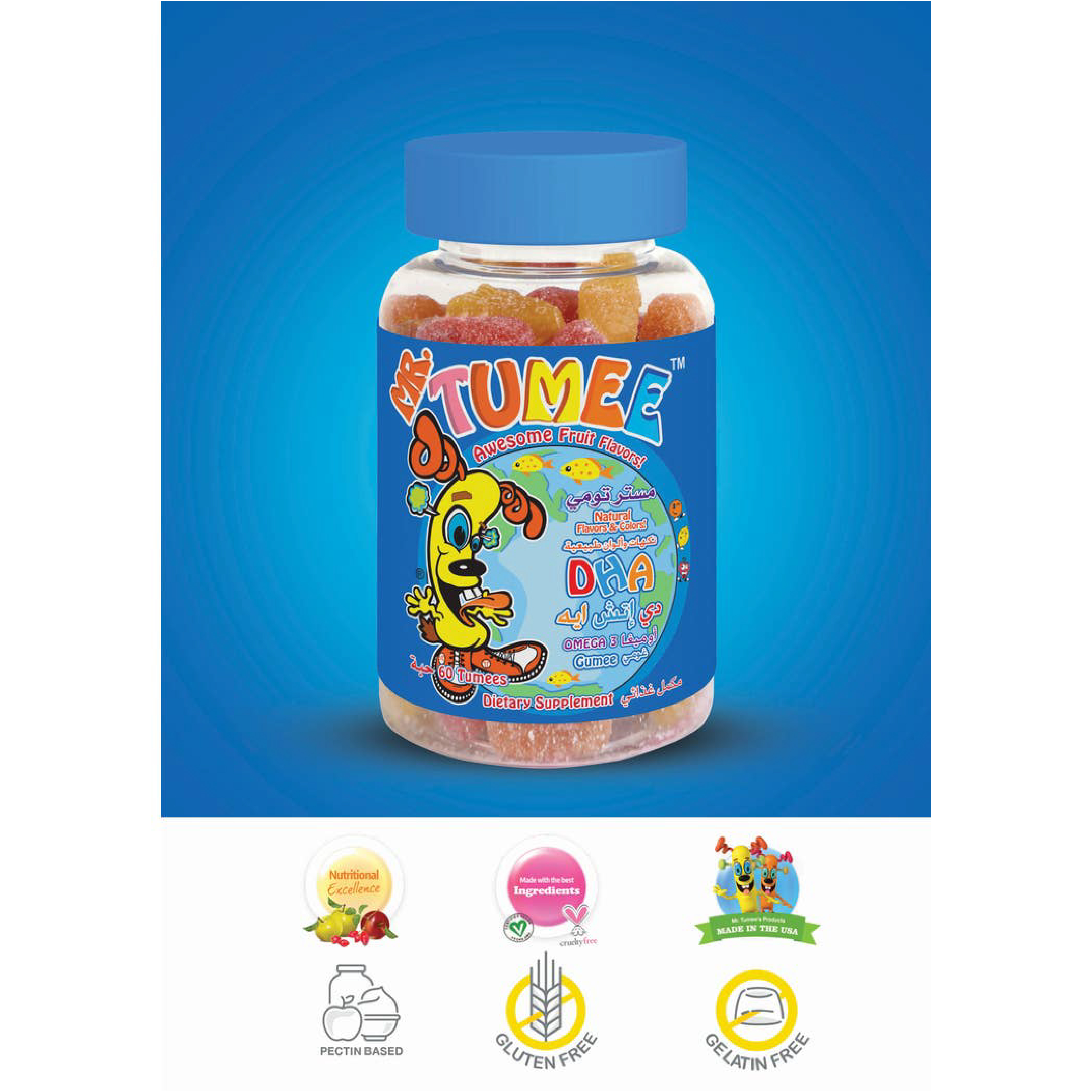 Mr. Tumee, DHA Omega-3 gummies, Nutritional gummies for brain and eye health