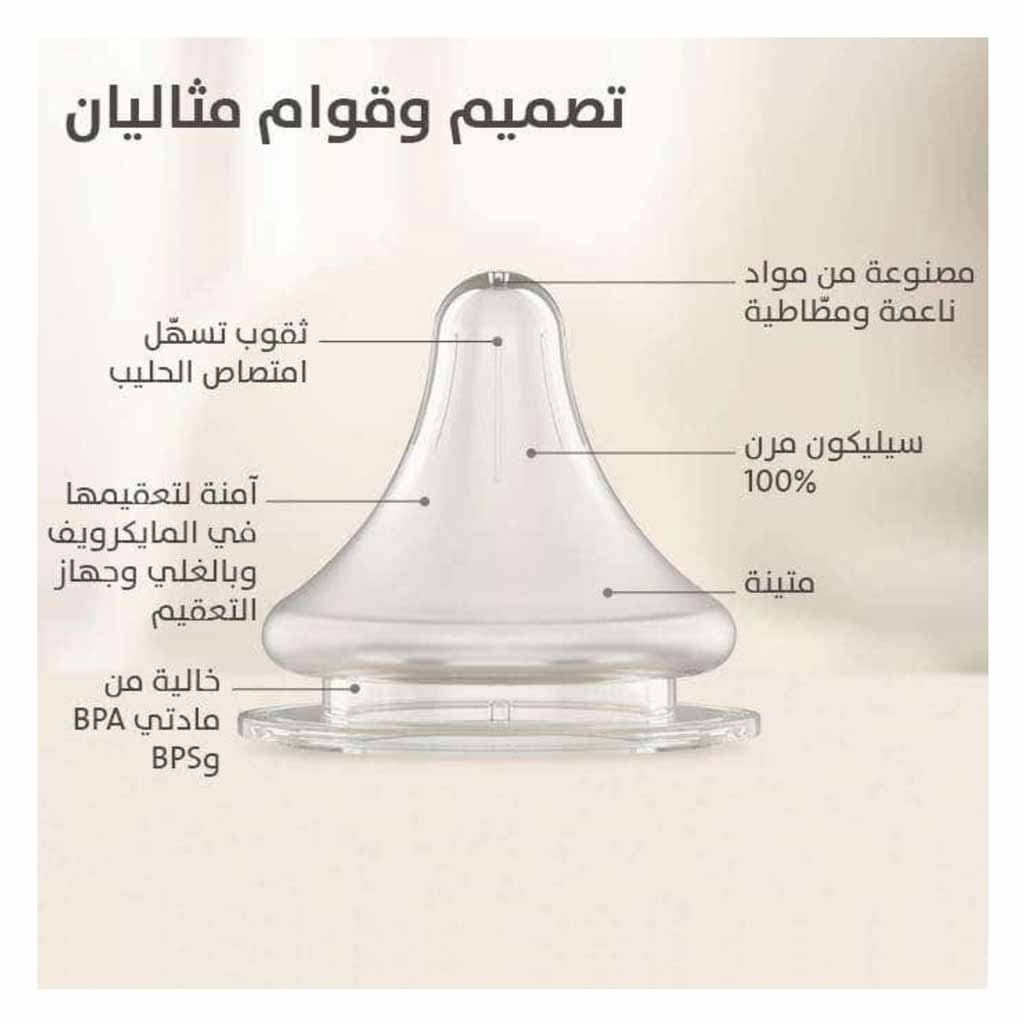 Pigeon, Wide Neck Peristaltic Plus Softouch Nipple Small 1 Month, Soft silicone nipple for newborn feeding, 2 pieces