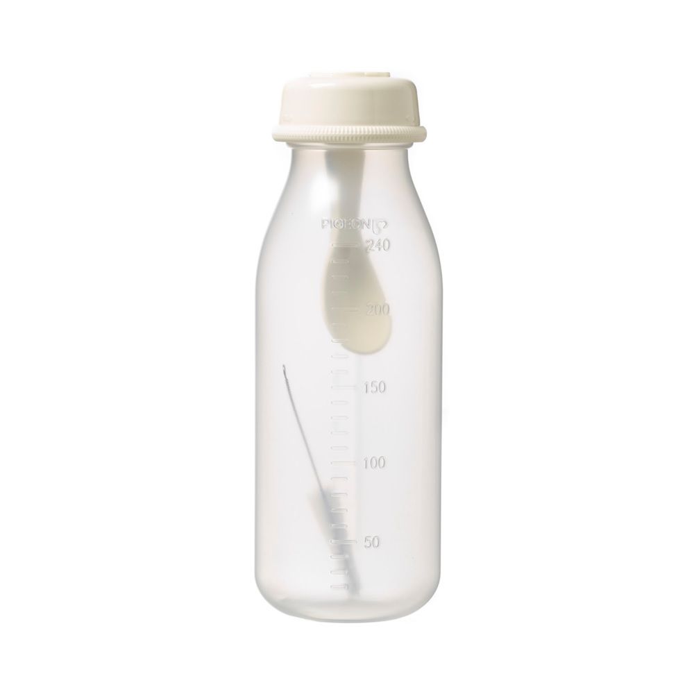 Pigeon, Weaning Bottle with Spoon 6 Months, Easy transition feeding bottle with spoon, 240 ml