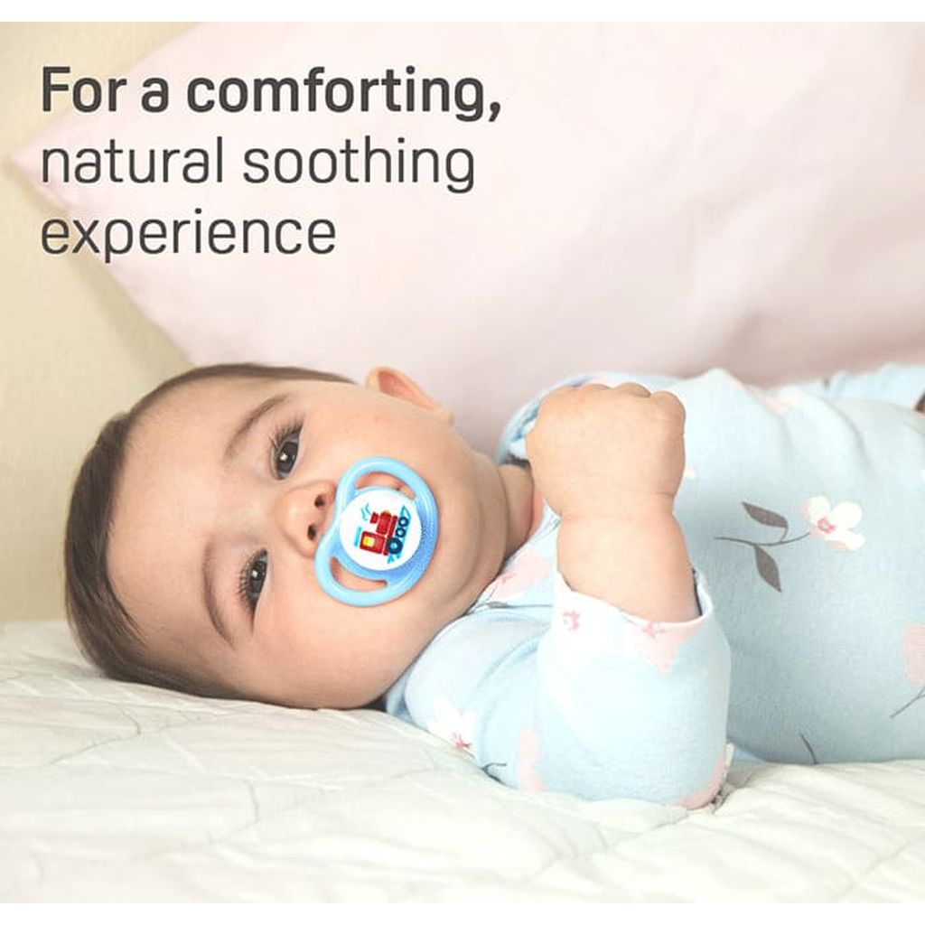 Pigeon, Minilight Pacifier Size S Train, Soothing pacifier for newborns 0+ months