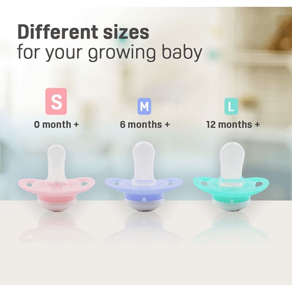Pigeon, Minilight Pacifier Size S Train, Soothing pacifier for newborns 0+ months