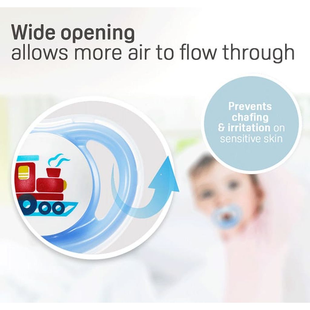 Pigeon, Minilight Pacifier Size S Train, Soothing pacifier for newborns 0+ months