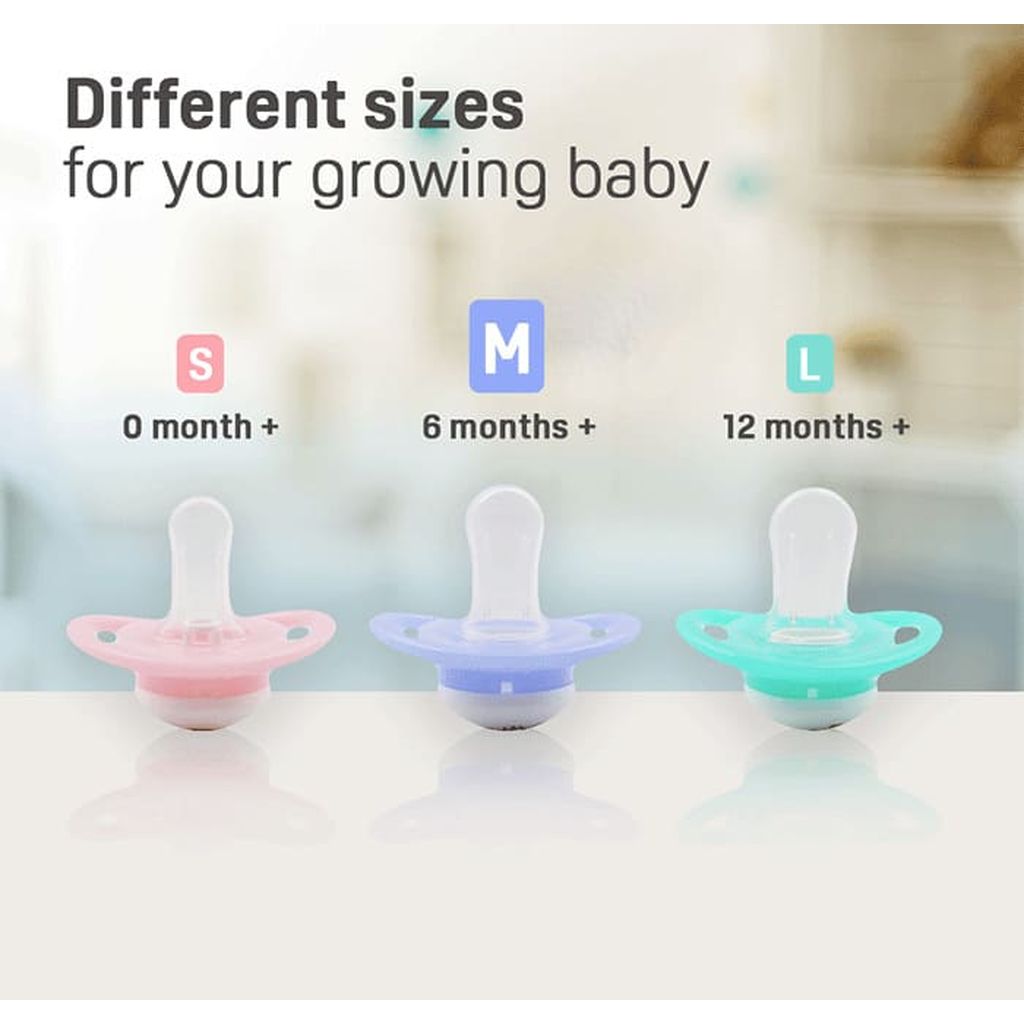 Pigeon, Minilight Pacifier Size S, Soft pacifier for newborns 0+ months, rabbit design, 1 piece