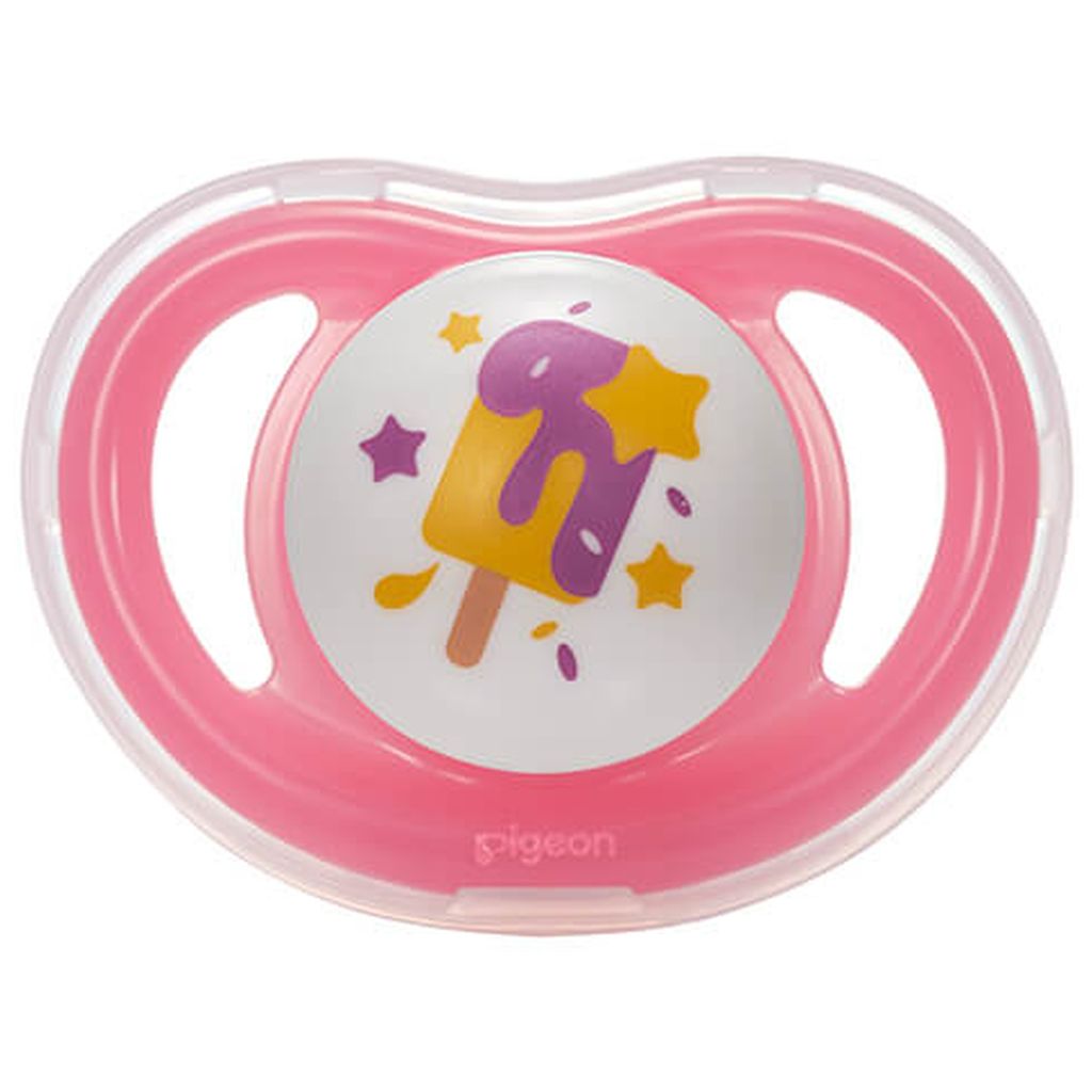 Pigeon, Minilight Pacifier Size M Ice Cream, Comfortable pacifier for 6+ months babies