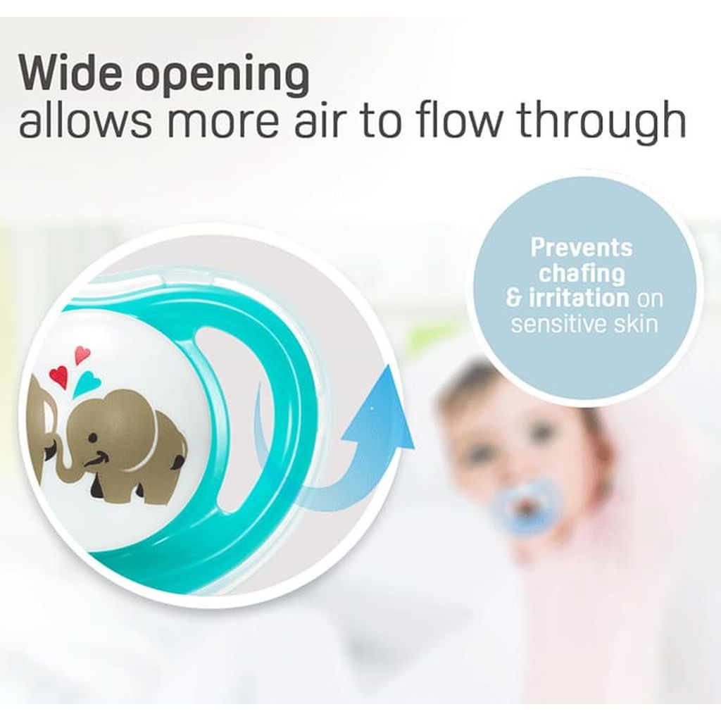 Pigeon, Minilight Pacifier Size M Elephant, Comfortable pacifier for 6+ months babies