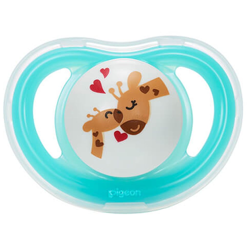 Pigeon, Minilight Pacifier Size L Giraffe, Soothing pacifier for 12+ months toddlers