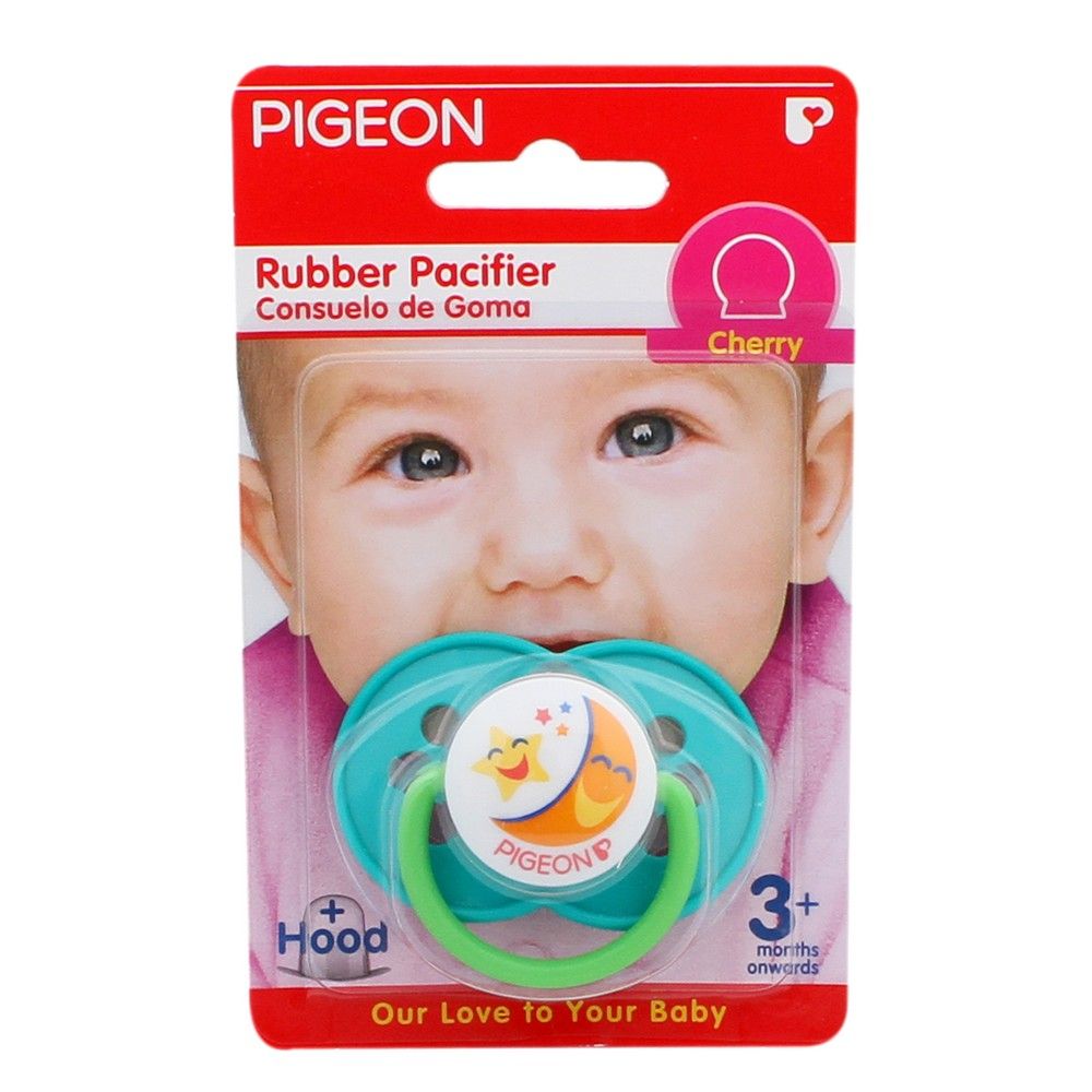 Pigeon, Rubber Pacifier Cherry Flower Yellow, Soft pacifier with cherry flower design