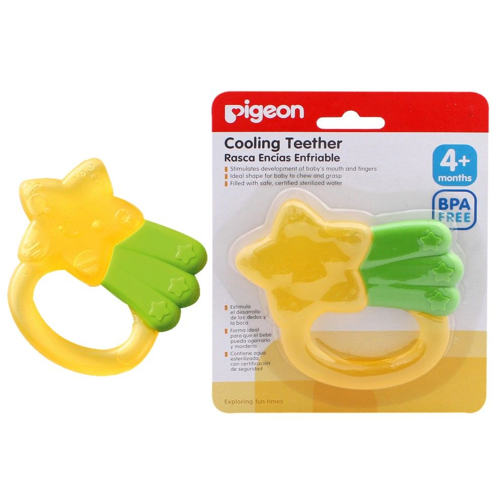 Pigeon, Cooling Teether Star, Soothing teether for baby comfort