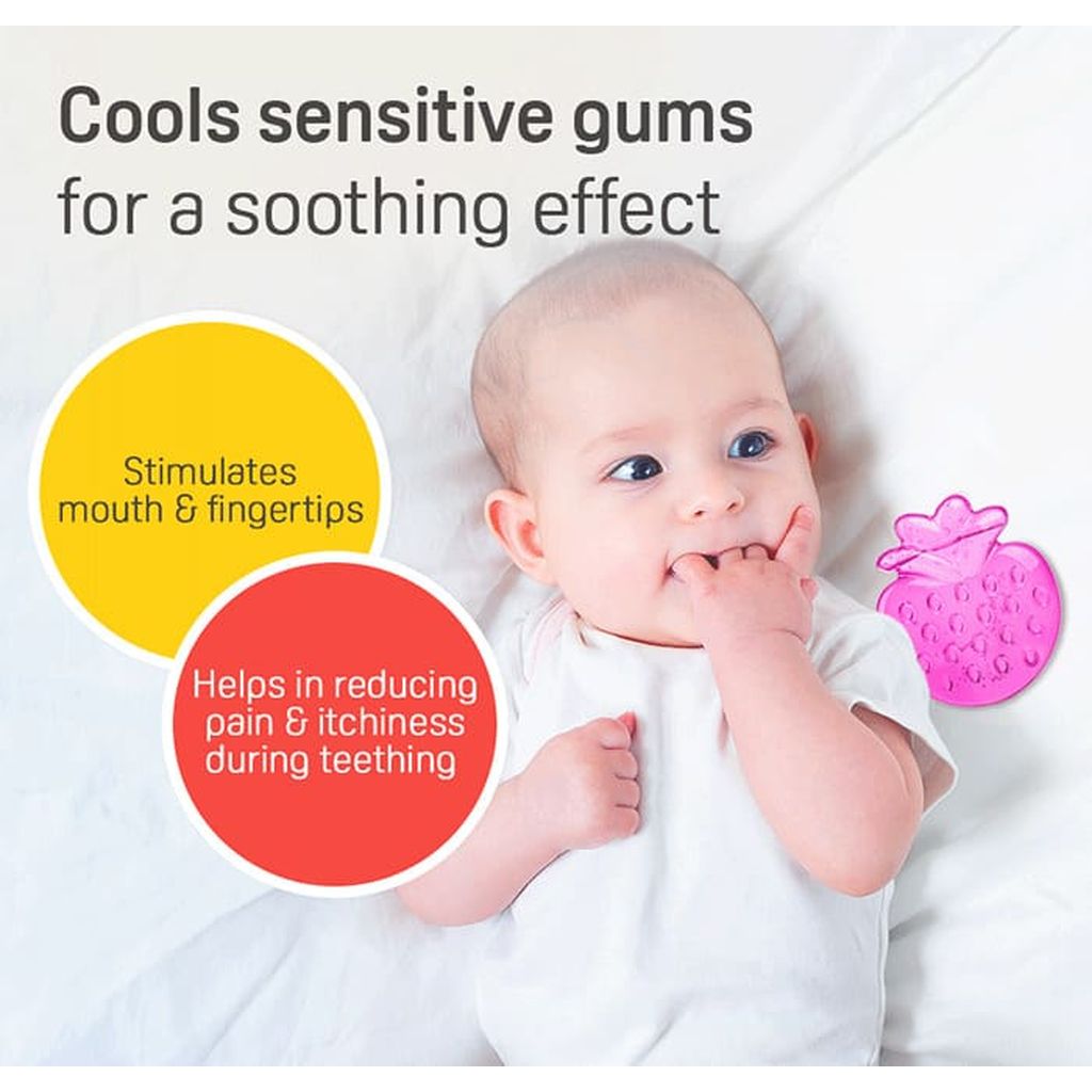 Pigeon Cooling Teether, Strawberry, 4+ Months