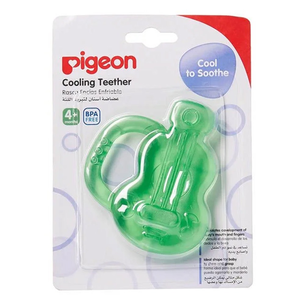 Pigeon, Cooling Teether Guitar, Soothing teether for baby gum relief, 1 piece