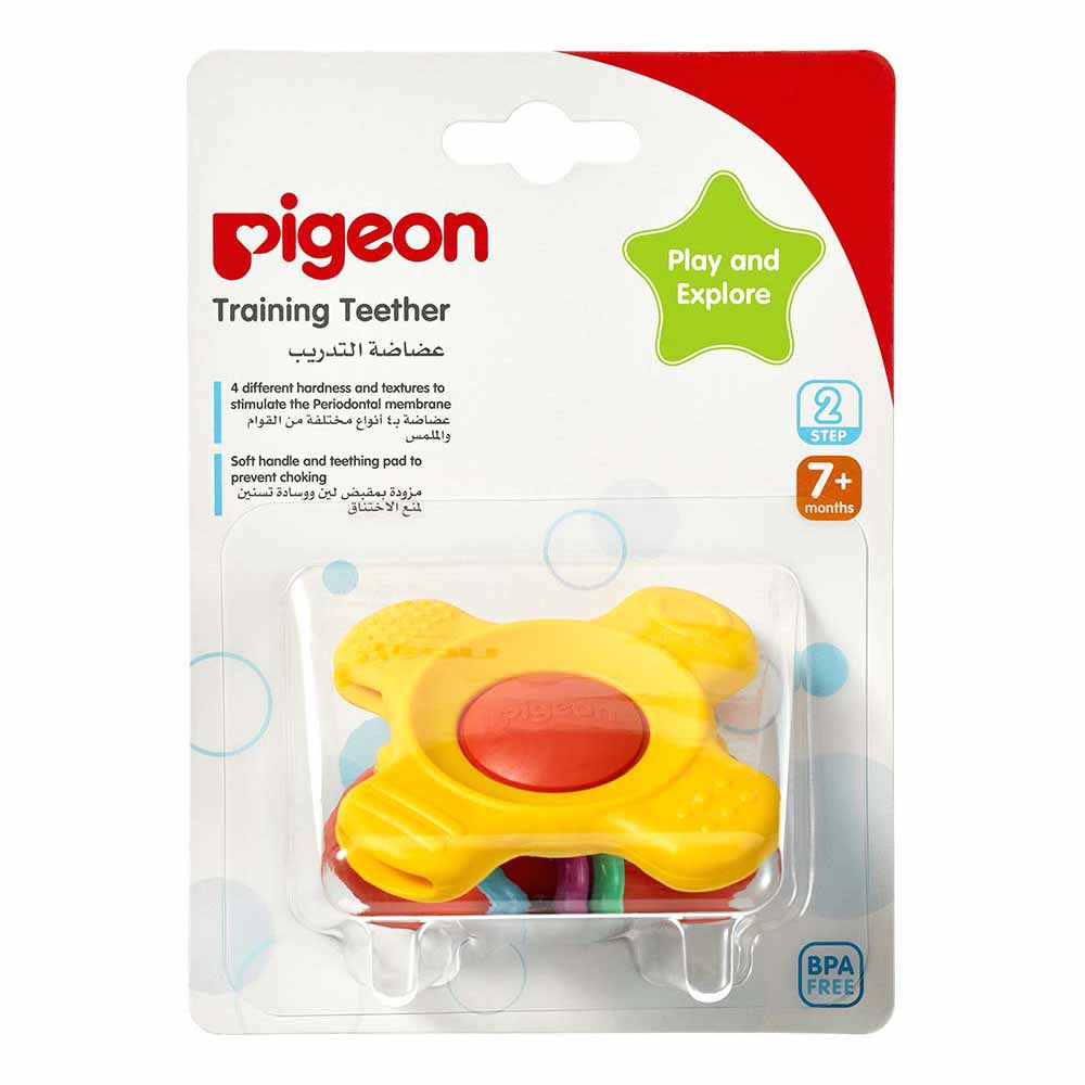 Pigeon, Training Teether Step-2, Soft and safe teether for toddlers, 1 piece