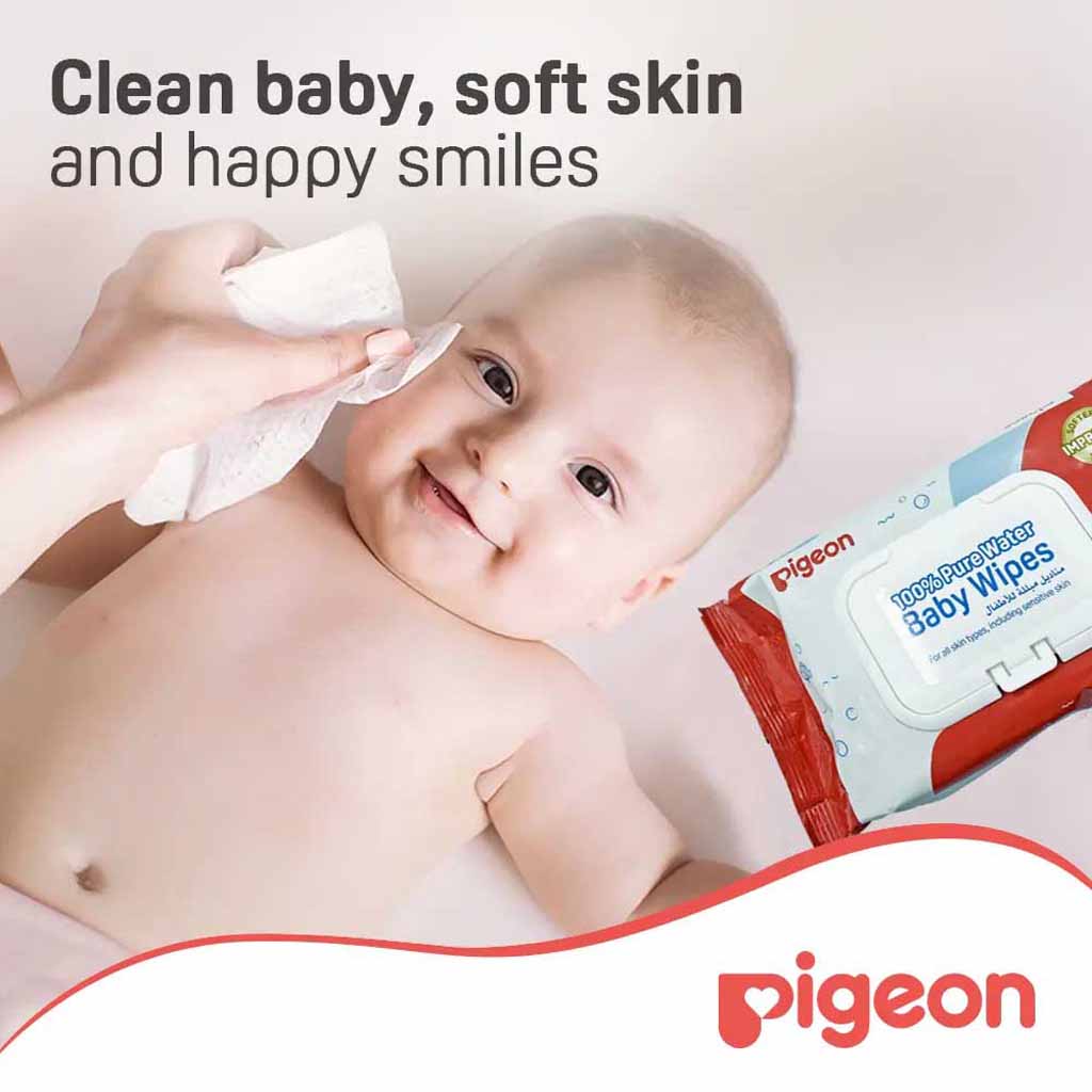 Pigeon, Water Wipes, Gentle baby wipes with 99% water, 246 sheets