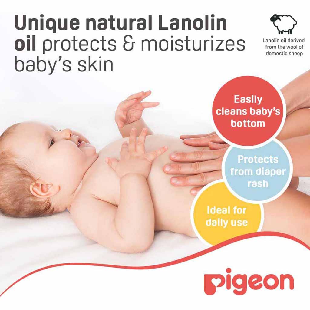 Pigeon, Moisturizing Baby Wipes, Gentle moisturizing wipes for babies, 210 sheets