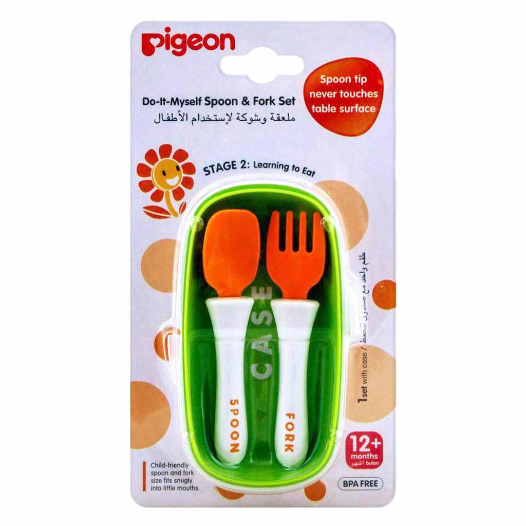 Pigeon Do-It-Myself Spoon Fork Set Stage-2 12 Months