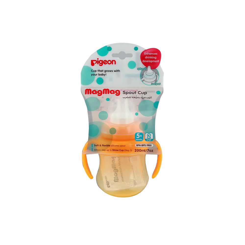 Pigeon, Step-2 Mag Mag Spout Cup, Easy transition cup for 5 months+, 200 ml