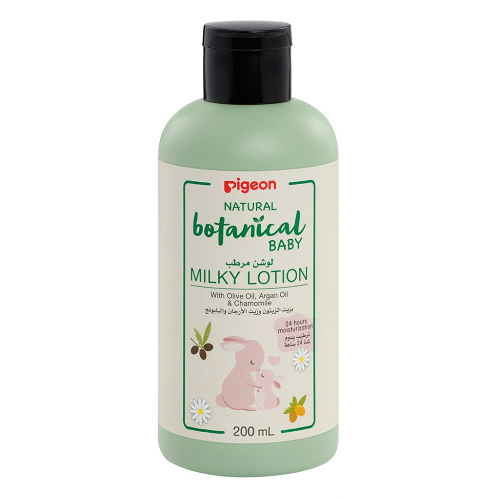 Pigeon, Natural Botanical Milky Lotion, Moisturizing baby lotion with botanical extracts, 200 ml