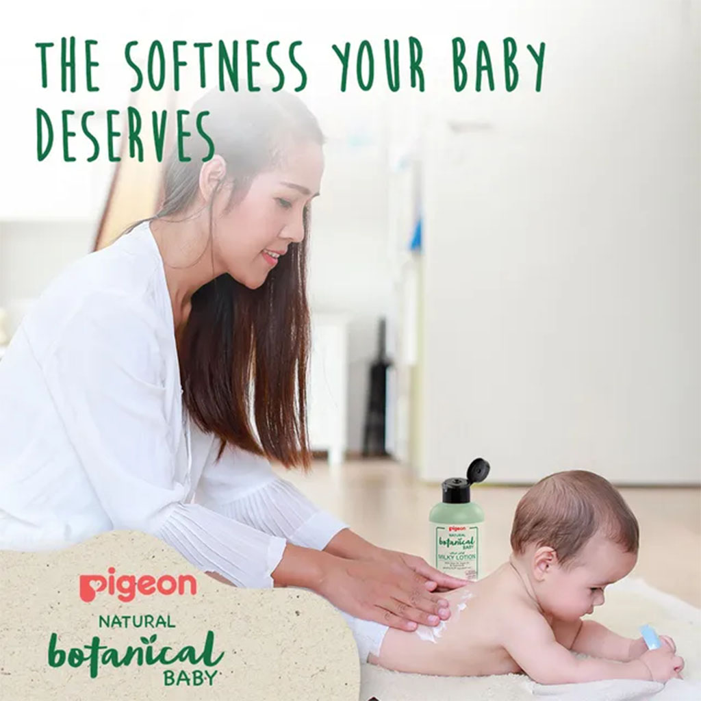 Pigeon, Natural Botanical Milky Lotion, Moisturizing baby lotion with botanical extracts, 200 ml