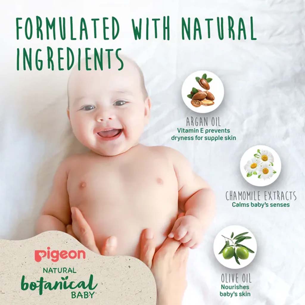 Pigeon, Natural Botanical Milky Lotion, Moisturizing baby lotion with botanical extracts, 200 ml