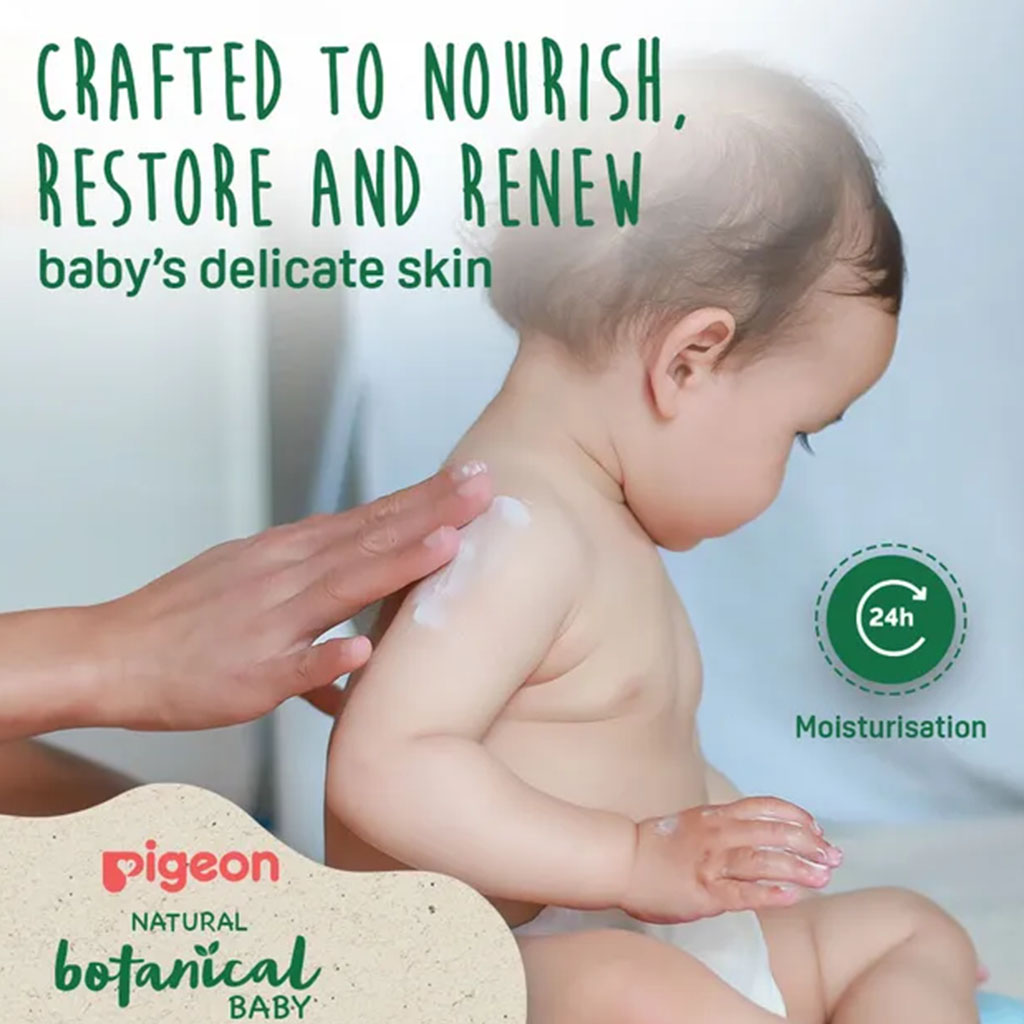 Pigeon, Natural Botanical Baby Milky Lotion, Nourishing baby lotion with botanical extracts, 500 ml