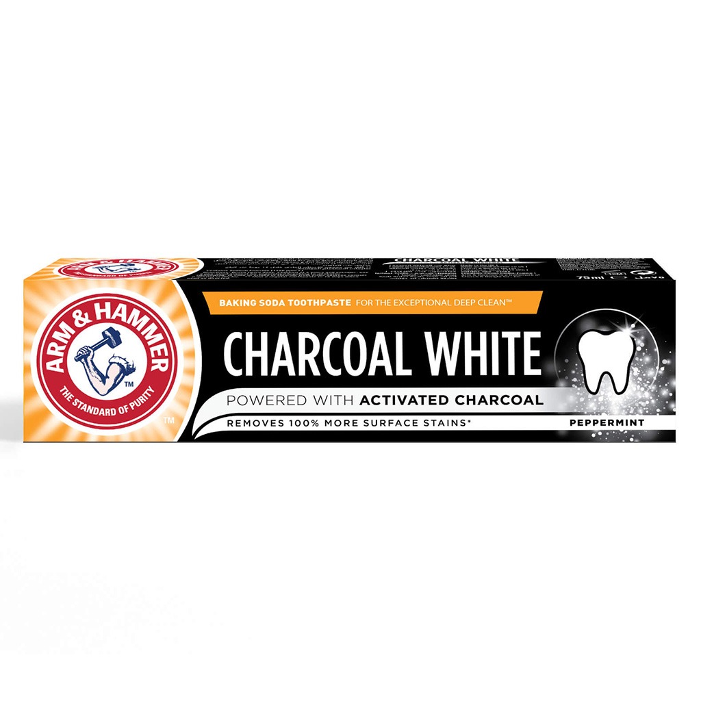Arm & Hammer, Charcoal White Toothpaste, Deep-clean whitening toothpaste, 75 ml