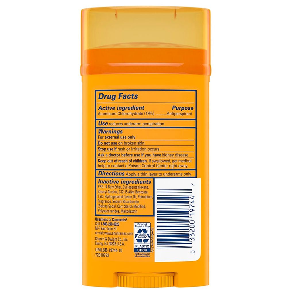 Arm & Hammer, Umax Deodorant Active Sport Solid, Long-lasting odor protection for active lifestyle, 73 g