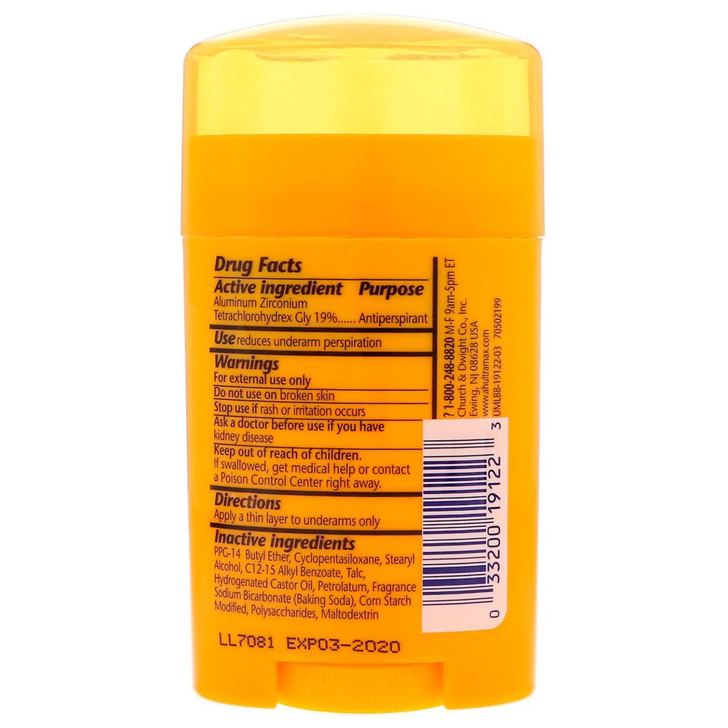 Arm & Hammer, Ultra Max Deodorant, Long-lasting deodorant, 28 g