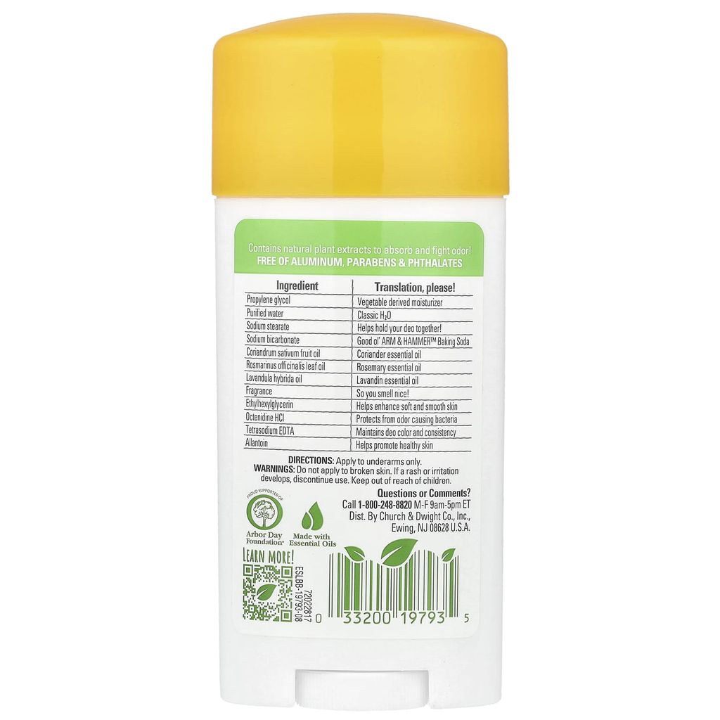 Arm & Hammer, Umax deodorant essentials fresh, Long-lasting fresh scent deodorant, 71g