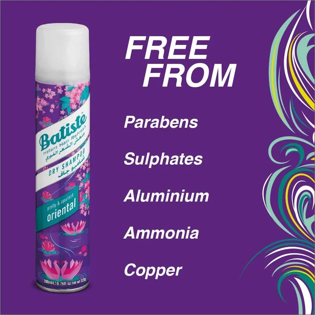 Batiste, Dry Shampoo Oriental, Instant hair refresh dry shampoo, 200ml