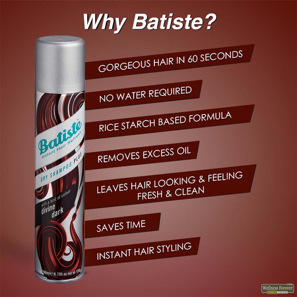 Batiste Dry Shampo (Divine Dark) 200 ml