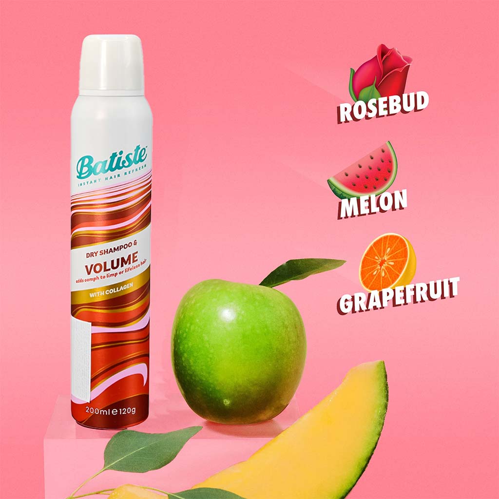 Batiste, Dry Shampoo Hair Benefits Volume, Instant hair refresh with added volume, 200 ml