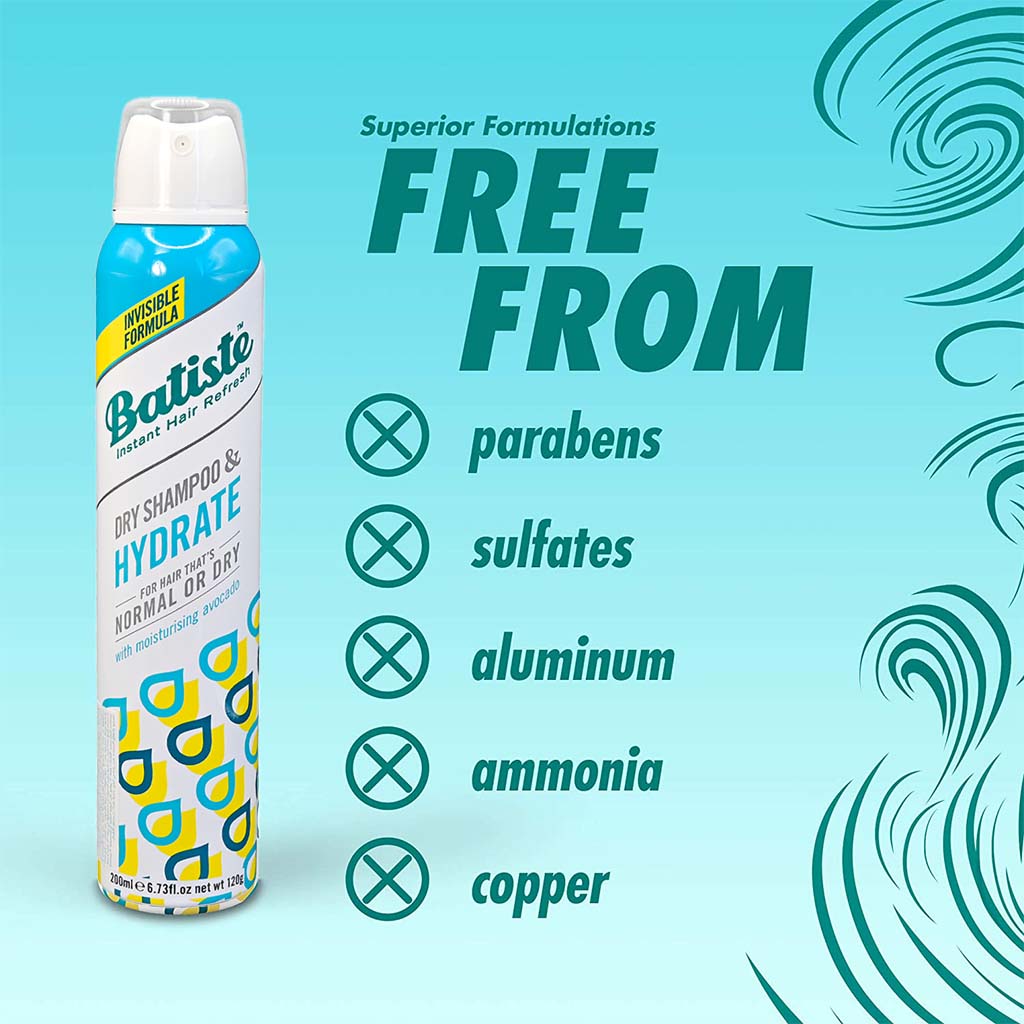 Batiste Dry Shampo Hair Benefits - Hydrate 200 ml
