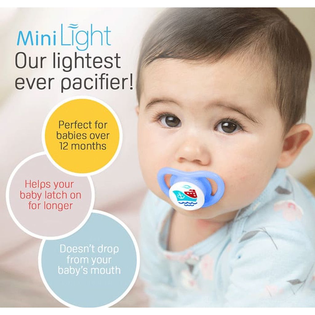 Pigeon, Minilight Pacifier Double Large Boy Ship and Giraffe, Comfortable pacifier for older babies
