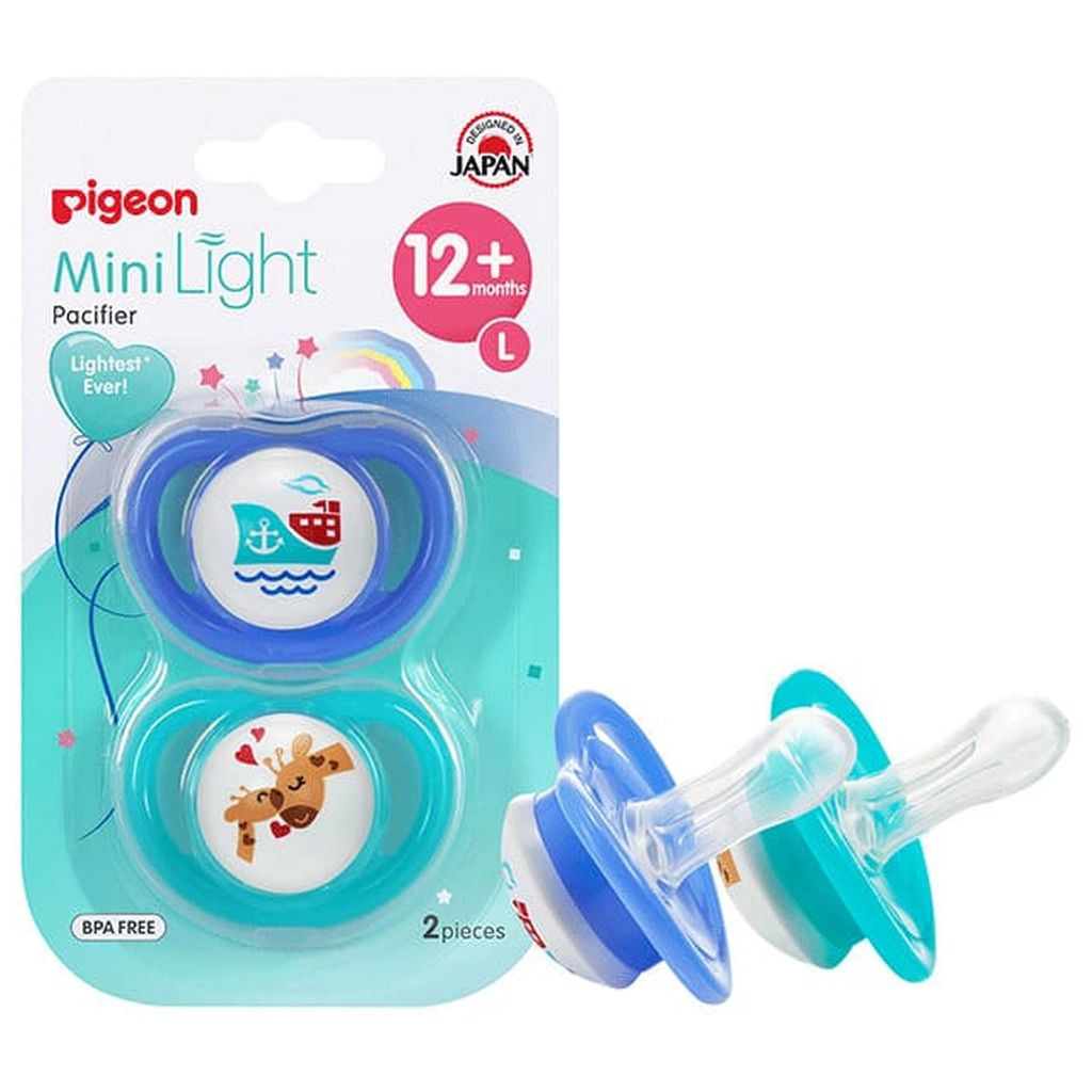 Pigeon, Minilight Pacifier Double Large Boy Ship and Giraffe, Comfortable pacifier for older babies