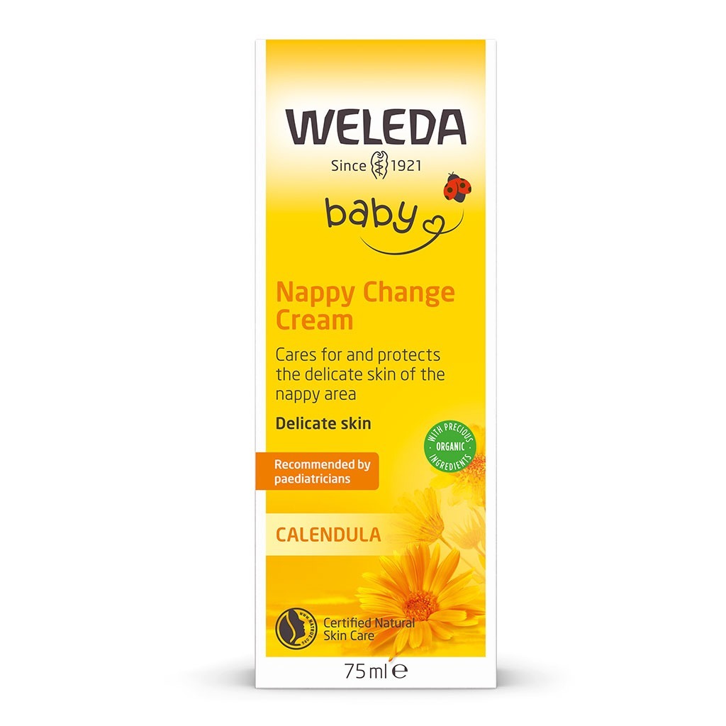Weleda, Baby Calendula Nappy Cream, Protective diaper rash cream with calendula, 75ml