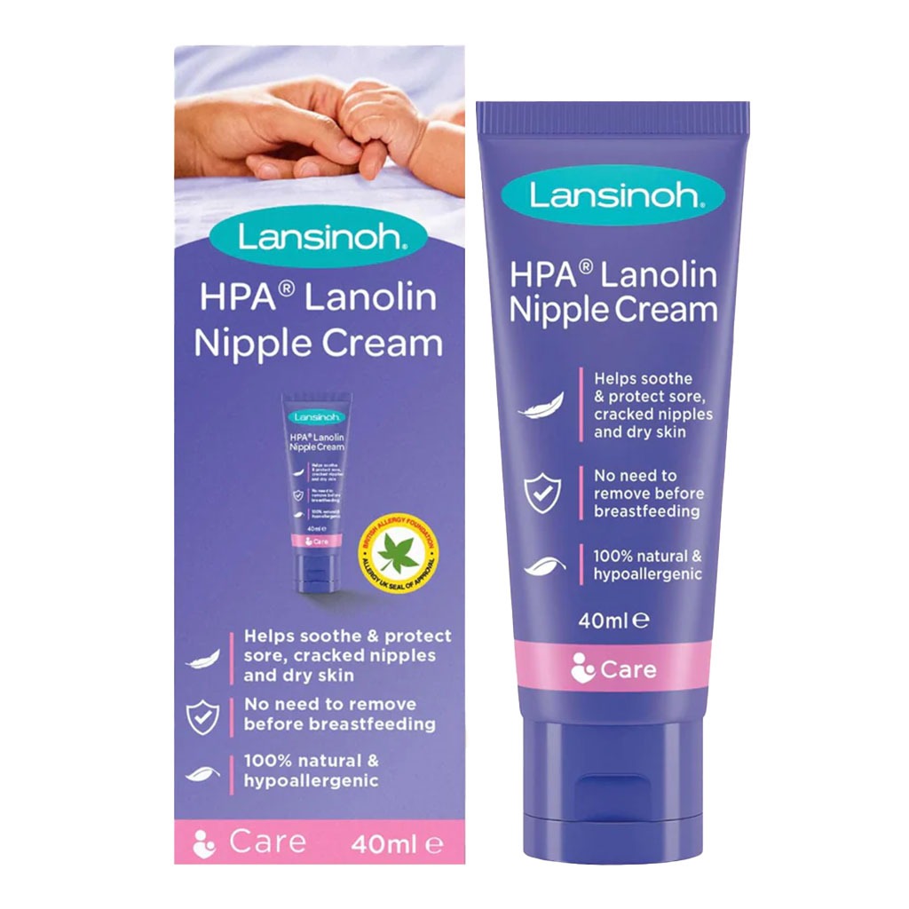 Lansinoh, HPA® Lanolin for sore nipples and cracked skin, Soothing nipple cream for breastfeeding mothers, 40 g