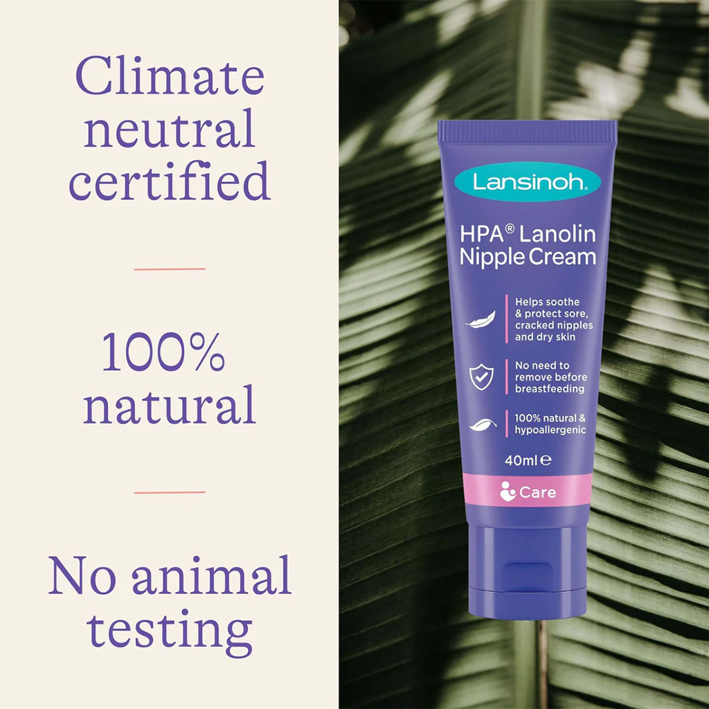 Lansinoh, HPA® Lanolin for sore nipples and cracked skin, Soothing nipple cream for breastfeeding mothers, 40 g