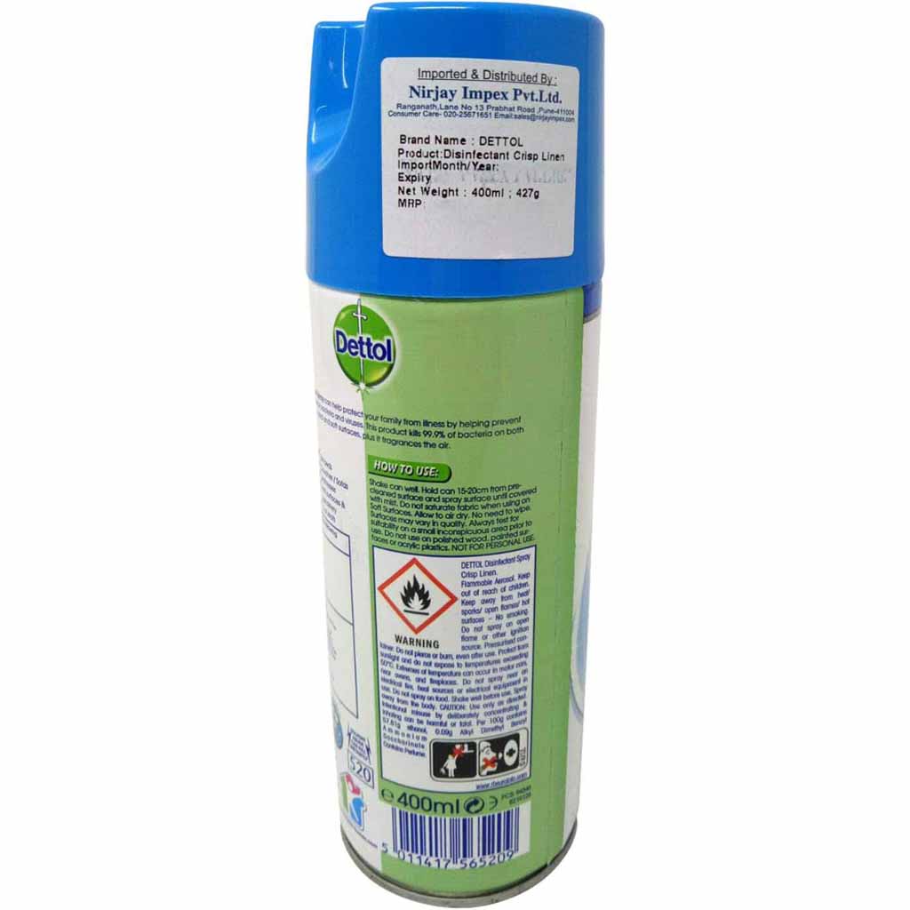 Dettol, Tol Spray Crisp Linen, Antibacterial surface spray with fresh linen scent