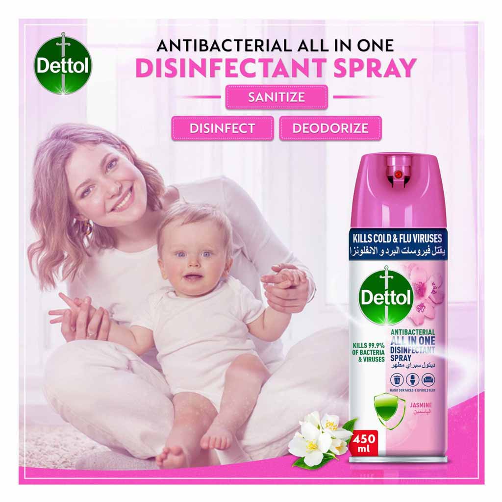 Dettol Jasmine Anti-Bacterial Disinfectant Spray 450ml