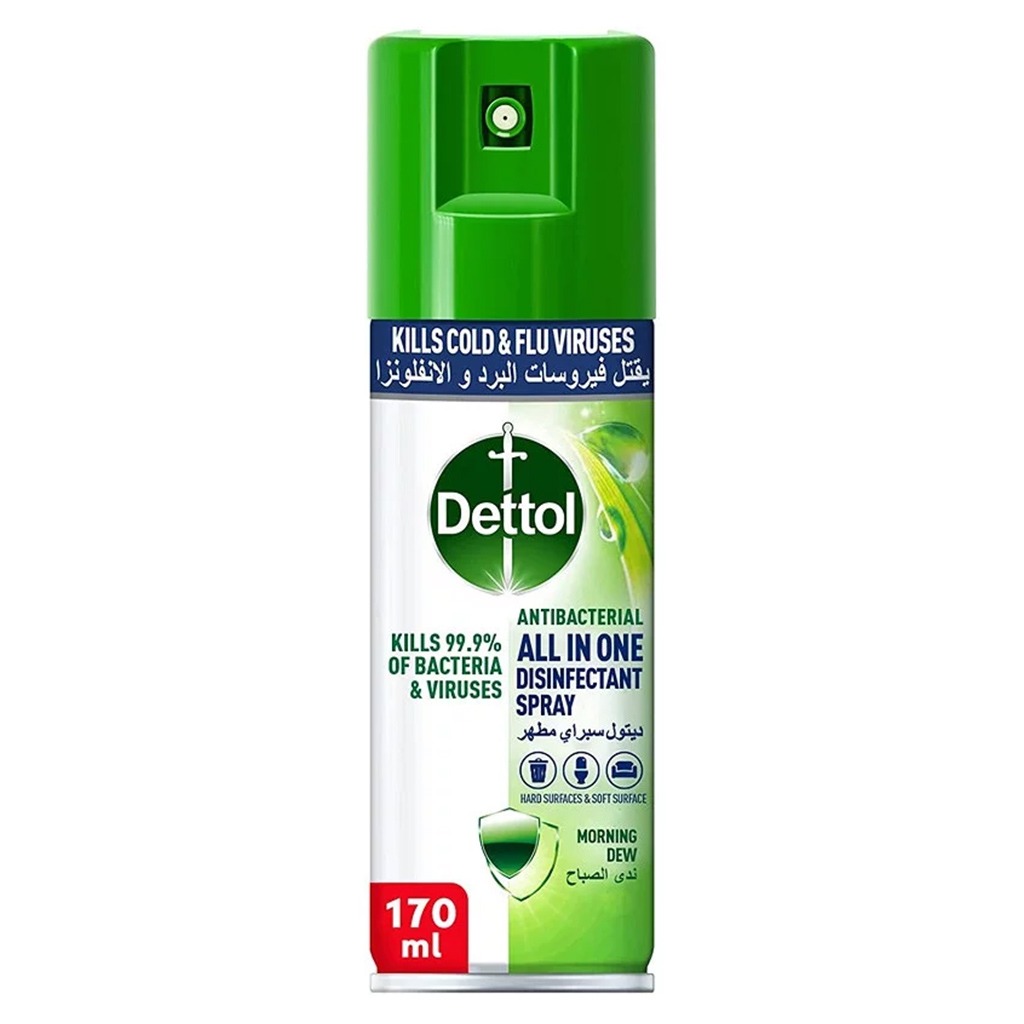 Dettol All-In-1 Antibacterial Disinfectant Spray - Morning Dew 170ml