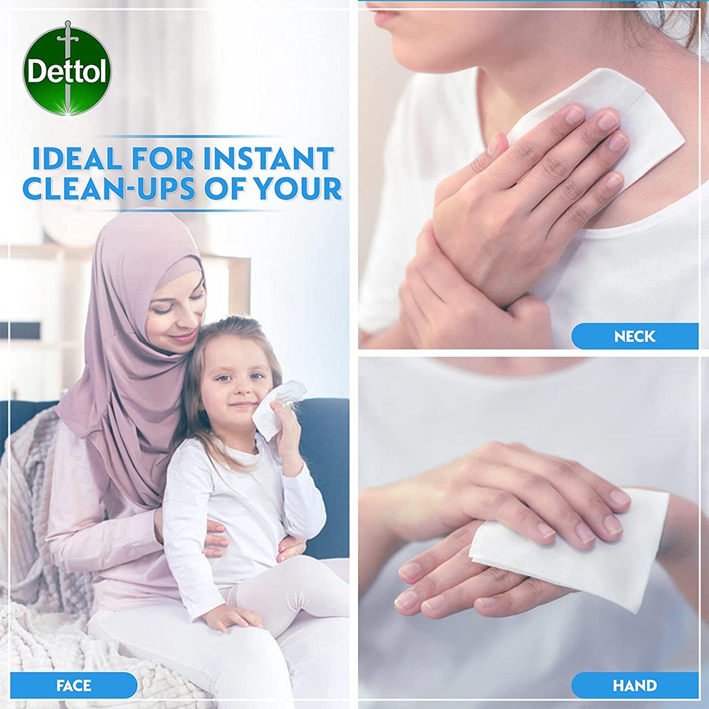 Dettol Antibacterial Cool Skin Wipes 10 Pieces