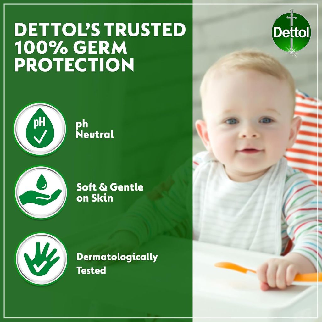Dettol, Anti-Bacterial Skin Wipes Fresh, Gentle antibacterial wipes for fresh skin, 40 wipes