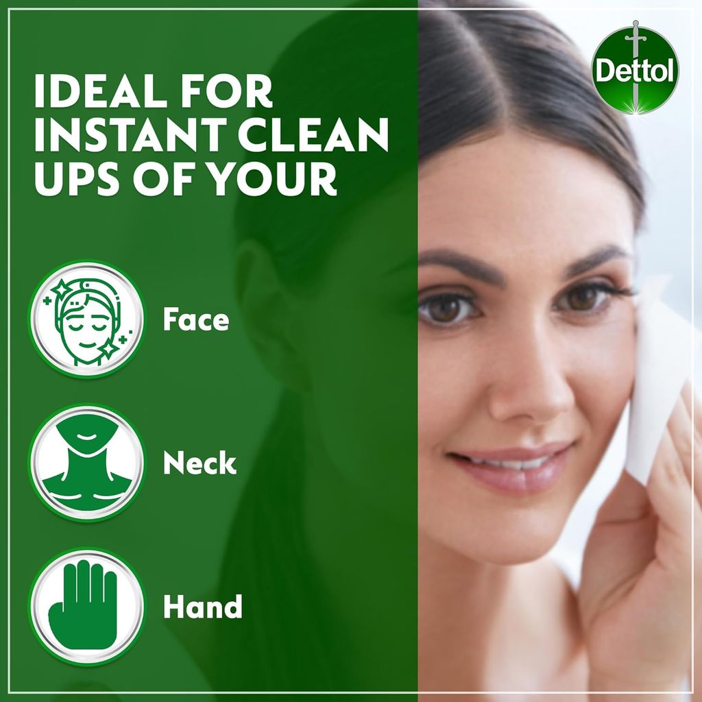 Dettol, Anti-Bacterial Skin Wipes Fresh, Gentle antibacterial wipes for fresh skin, 40 wipes